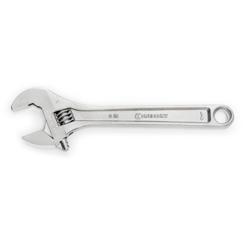 Adjustable Wrench - Bagged, 8" L, 1-1/8"/29 mm Max Width, Chrome Seaboard Timber Mart
