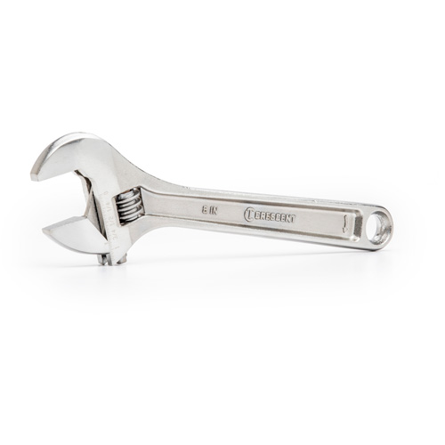 Adjustable Wrench - Bagged, 8" L, 1-1/8"/29 mm Max Width, Chrome Seaboard Timber Mart
