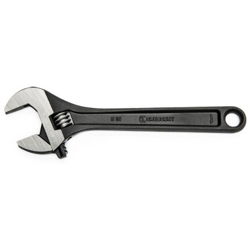 Adjustable Wrench, 8" L, 1-1/8" Max Width, Black Oxide Seaboard Timber Mart