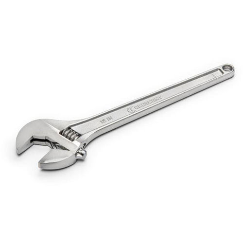 Adjustable Wrench, 15" L, 1-11/16" Max Width, Chrome Seaboard Timber Mart