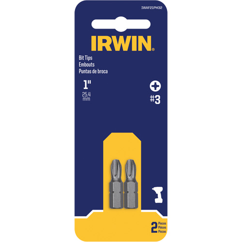 Embouts de tournevis &agrave; ins&eacute;rer, Phillips, #3, Prise 1/4" Seaboard Timber Mart