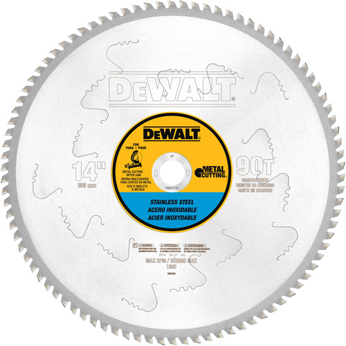 Lame de scie pour coupe d'acier inoxydable Metal Cutting, 14", 90 dents, Pour M&eacute;tal Seaboard Timber Mart