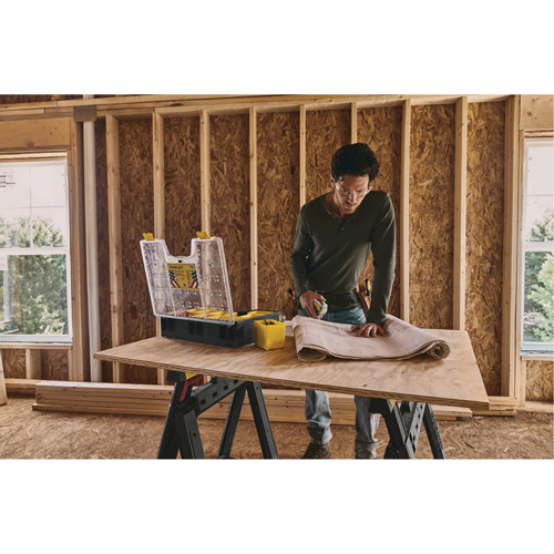 Organisateur profond pour professionnel, 17-1/2" la x 4-1/2" p x 14" h, Noir/Jaune Seaboard Timber Mart