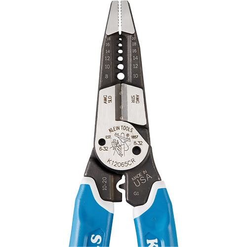 Klein-Kurve&reg; Heavy-Duty Wire Stripper, Cutter & Crimper Multi-Tool, 8-1/4" L, 8 - 20 AWG Seaboard Timber Mart