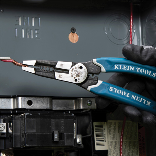 Klein-Kurve&reg; Heavy-Duty Wire Stripper, Cutter & Crimper Multi-Tool, 8-1/4" L, 8 - 20 AWG Seaboard Timber Mart