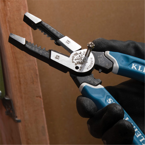 Klein-Kurve&reg; Heavy-Duty Wire Stripper, Cutter & Crimper Multi-Tool, 8-1/4" L, 8 - 20 AWG Seaboard Timber Mart