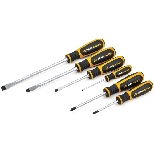 Jeu de tournevis &agrave; fente/Phillips &agrave; double mat&eacute;riaux, 6 mcx Seaboard Timber Mart