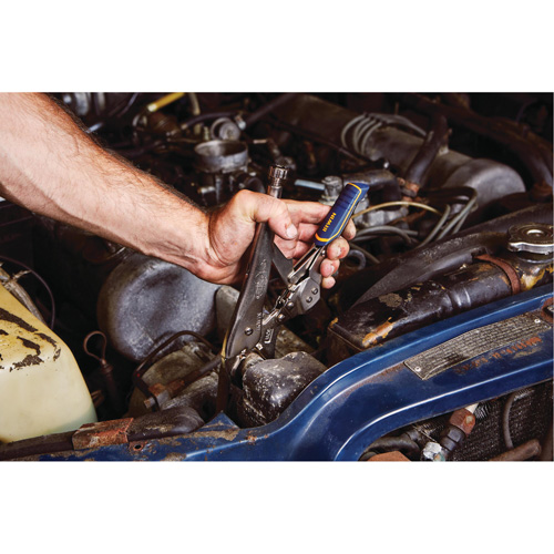 Pince-&eacute;tau avec coupe-fil Vise-Grip Fast Release 10WR, Longueur 10", M&acirc;choire courb&eacute;e Seaboard Timber Mart