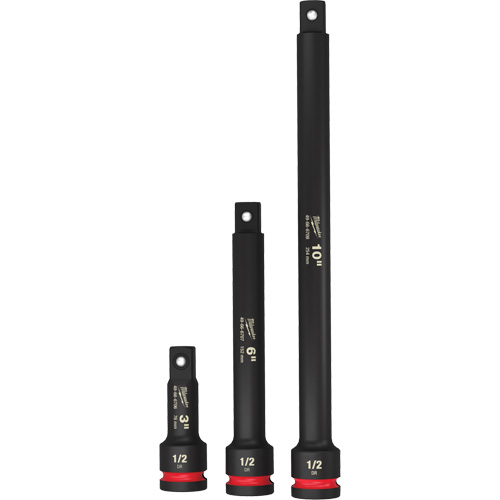 Shockwave Impact Duty Socket Extension Set, Impact, 1/2" Drive, 3"/6"/10" L Seaboard Timber Mart