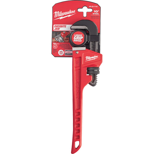 Cl&eacute; &agrave; tuyau, Cap des m&acirc;choires 1-1/2", Longueur 10", Fini Rev&ecirc;tement en poudre, Prise Ergonomique Seaboard Timber Mart