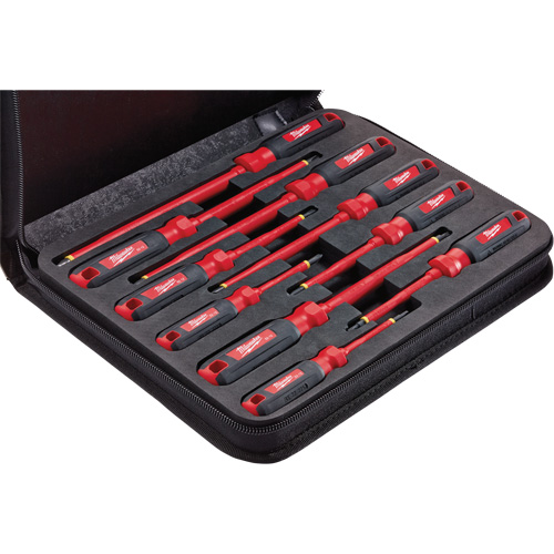 Jeu de tournevis isol&eacute;s avec &eacute;tui en mousse EVA, 10 mcx Seaboard Timber Mart