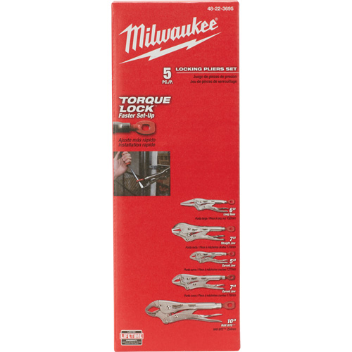 Torque Lock Locking Pliers Kit, 5 Pieces Seaboard Timber Mart