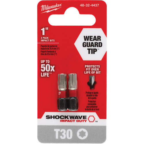 Shockwave Impact Duty Screwdriver Bit, Torx, T-30, 1/4" Drive Seaboard Timber Mart