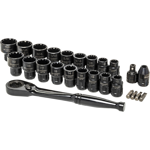 Ensemble d'outils pour m&eacute;canicien, 25 Mcx, Prise de 3/8" Seaboard Timber Mart