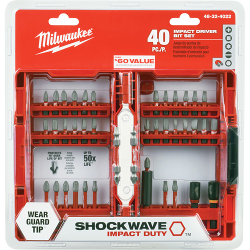 40-Piece Shockwave Impact Duty Driver Bit Set Seaboard Timber Mart