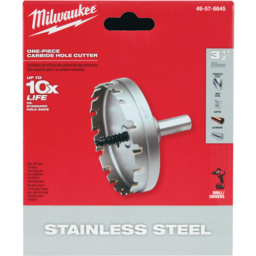 Scies-cloches au carbure monobloc, 3-1/2", Profondeur de la coupe de 3/16" Seaboard Timber Mart