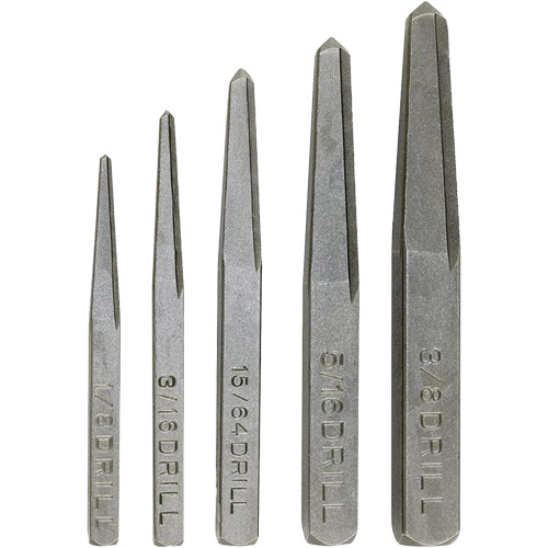 Jeu d'extracteurs &agrave; vis, Acier au chrome, 5 Morceaux Seaboard Timber Mart
