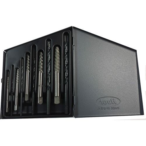 Drillco&reg; Screw Extractor Set with Drills, Carbide, 10 Pieces Seaboard Timber Mart