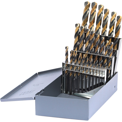 Drillco&reg; Metric Jobber Length Drill Bit Set, 25 Pieces, High Speed Steel Seaboard Timber Mart