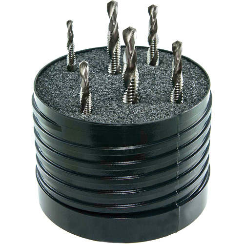 DRILLCO Combined Tap & Drill Set, 6 Pieces, High Speed Steel Seaboard Timber Mart