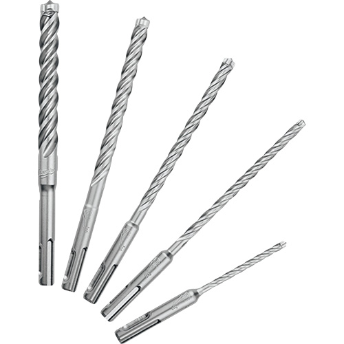 MX4 4-Cutter Rotary Hammer Drill Bit Kit, 5 Pieces, Carbide Seaboard Timber Mart