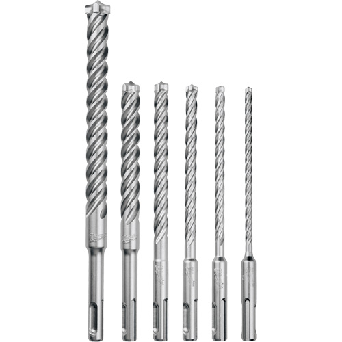 MX4 4-Cutter Rotary Hammer Drill Bit Kit, 6 Pieces, Carbide Seaboard Timber Mart