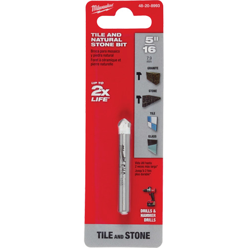 Foret pour la pierre naturelle, 5/16", Carbure Seaboard Timber Mart