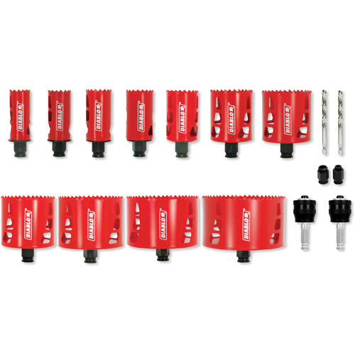 Ensemble de scie-cloche bim&eacute;tallique de plombier, 17 morceaux Seaboard Timber Mart