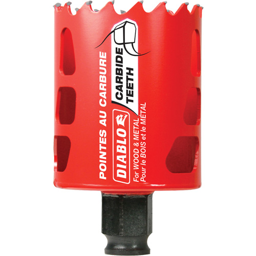 Wood & Metal Hole Saw, 2", 2-3/8" Depth of Cut, Carbide Seaboard Timber Mart