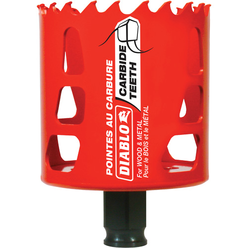 Scie cloche pour bois et m&eacute;tal, 2-9/16", Profondeur de la coupe 2-3/8", Carbure Seaboard Timber Mart