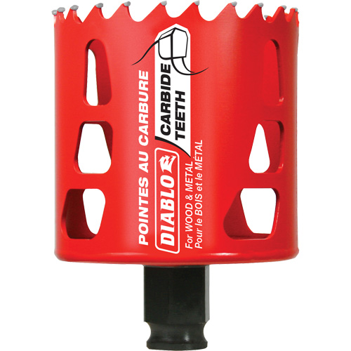 Wood & Metal Hole Saw, 2-5/8", 2-3/8" Depth of Cut, Carbide Seaboard Timber Mart