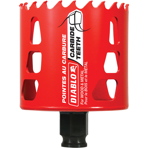 Wood & Metal Hole Saw, 2-3/4", 2-3/8" Depth of Cut, Carbide Seaboard Timber Mart