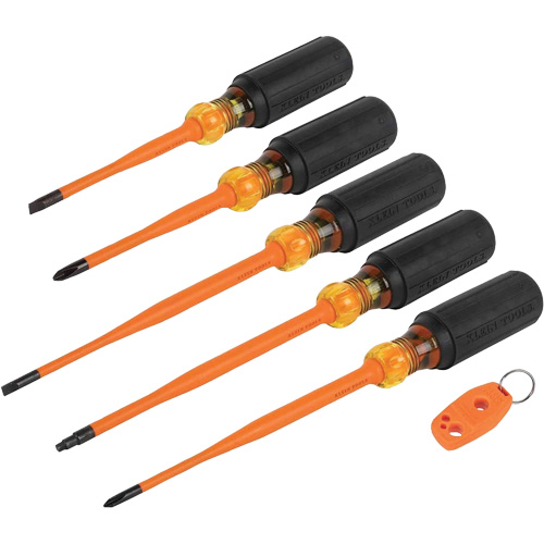 Slim-Tip Insulated Screwdriver Set, 1000 V, 6 Pcs Seaboard Timber Mart