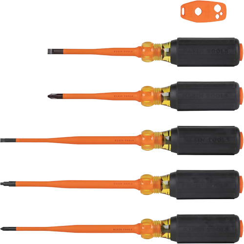 Slim-Tip Insulated Screwdriver Set, 1000 V, 6 Pcs Seaboard Timber Mart