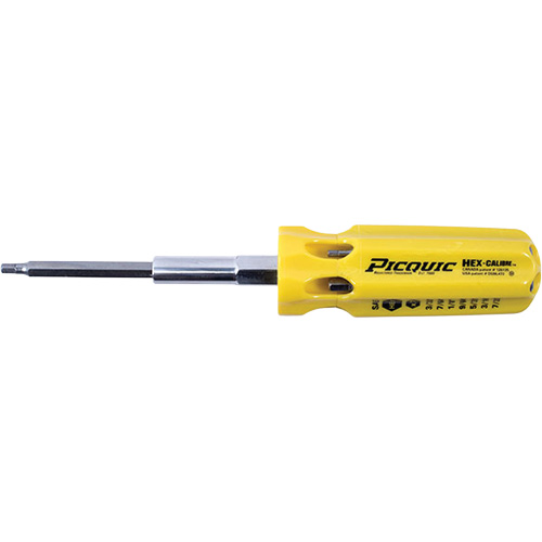 Hex-Calibre SAE Multi-Bit Screwdriver, Plastic Handle Seaboard Timber Mart