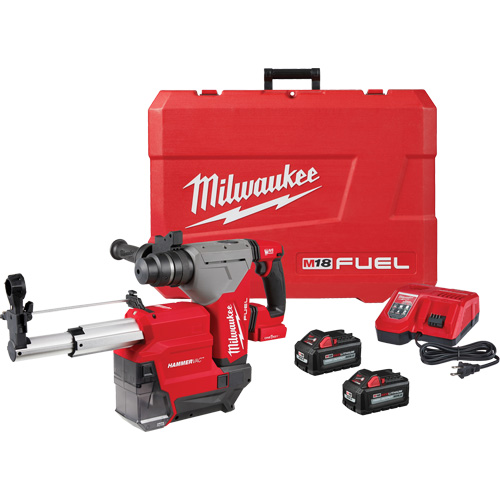 Marteau rotatif M18 Fuel SDS Plus avec ensemble d&eacute;poussi&eacute;reur Hammervac, 18 V, 1-1/8" - 3", 800 tr/min Seaboard Timber Mart