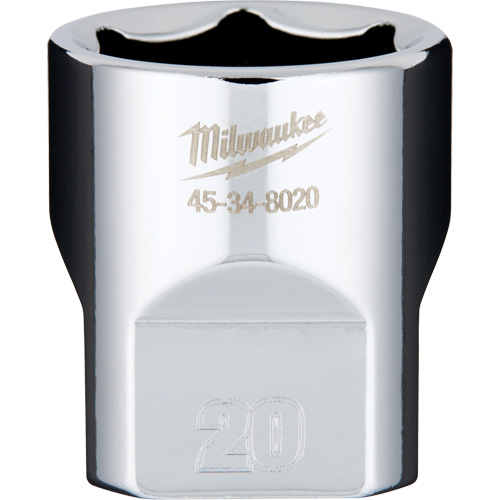 Metric Socket with Four Flat Sides, 20 mm, 3/8" Drive, 6 Points Seaboard Timber Mart