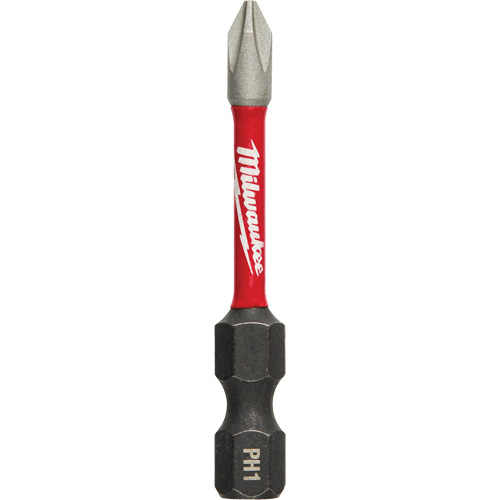 Shockwave Impact Duty Power Bit, Phillips, #1 Tip, 1/4" Drive Size, 2" Length Seaboard Timber Mart