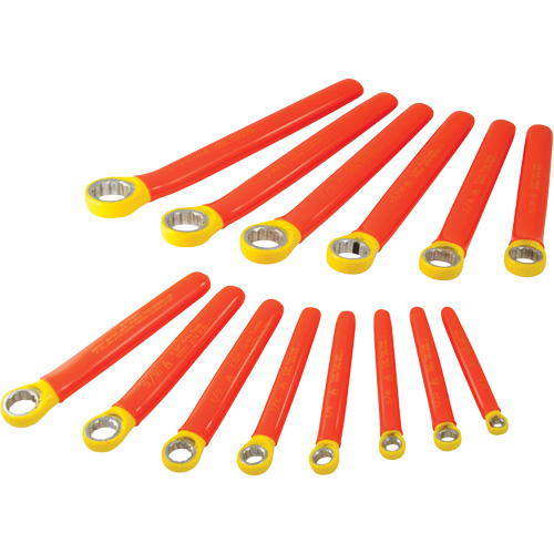 Jeu de cl&eacute;s polygonales SAE isol&eacute;es &agrave; 12 pans, 1000 V, 14 Mcx Seaboard Timber Mart