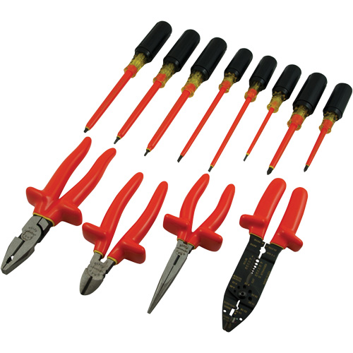 Jeu de pinces et tournevis isol&eacute;s, 1000 V, 12 Mcx Seaboard Timber Mart