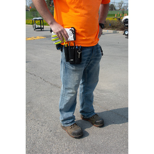 Porte-outils pour monteur de ligne, Porte-outil multiple, Cuir, 3 Poches Seaboard Timber Mart