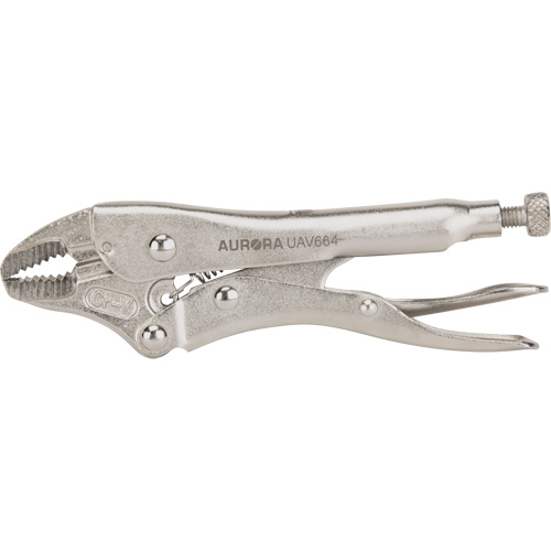 Locking Pliers with Wire Cutter, 5" Length, Curved Jaw Seaboard Timber Mart