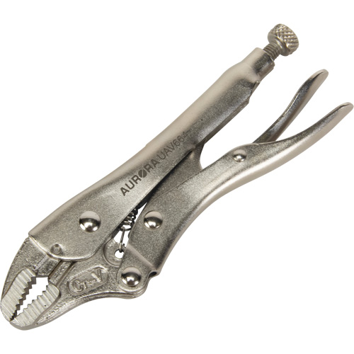 Locking Pliers with Wire Cutter, 5" Length, Curved Jaw Seaboard Timber Mart