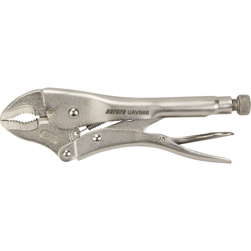 Locking Pliers with Wire Cutter, 10" Length, Curved Jaw Seaboard Timber Mart
