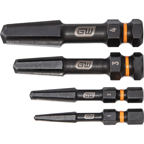 Jeu d'extracteur de vis Bolt Biter, Acier rapide, 4 Morceaux Seaboard Timber Mart