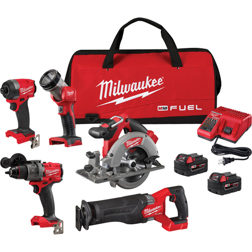 M18 Fuel 5-Tool Combo Kit, Lithium-Ion, 18 V Seaboard Timber Mart