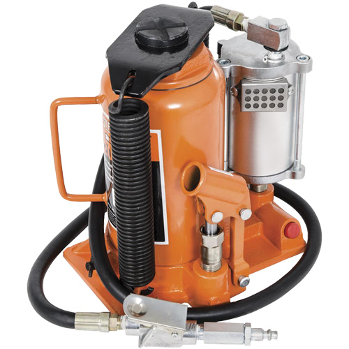 Super Heavy-Duty Bottle Jack, 20 Ton(s), Air Hydraulic, 20" Raised Height Seaboard Timber Mart
