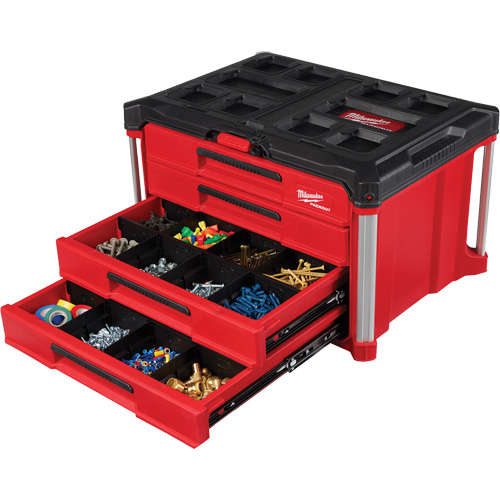 Boîte &agrave; outils avec 4 tiroirs PackOut, 16-3/10" x 22-1/5" x 14-3/10", Rouge Seaboard Timber Mart