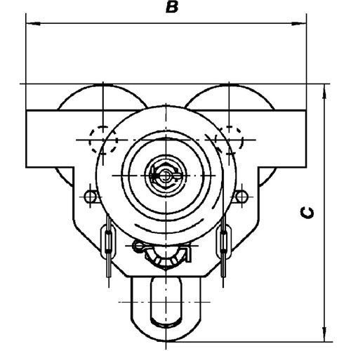 Chariot &agrave; engrenage pour usage intensif — s&eacute;rie SGT, 6600 lb (3 tonnes) Capacit&eacute;, 4" - 8-1/32" Seaboard Timber Mart