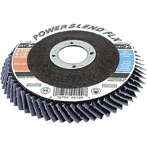 Disques &agrave; lamelles haute performance PowerBlend FLX, 4-1/2" x Type 27, Grain Z120, Zirconium Seaboard Timber Mart